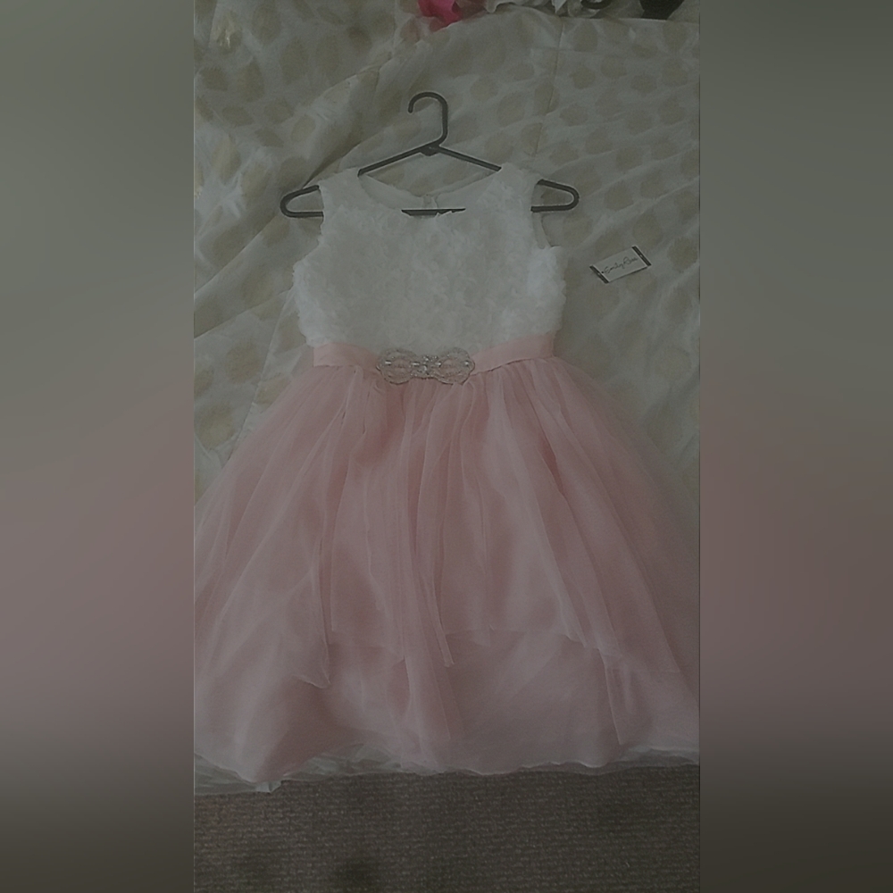 Emily rose pink and white dress